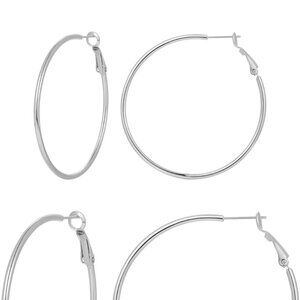 Stainless Steel Large Hoop Earrings,316L Lightwight Hoop Earrings Set for Women